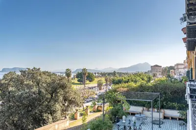 a view of a city from a building at La Casa al Foro Vista Mare by Wonderful Italy in Palermo