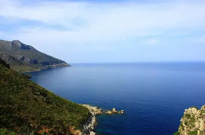 a view of a large body of water on a hill at Dimore Barraco - SiciliaDaMare in Castellammare del Golfo