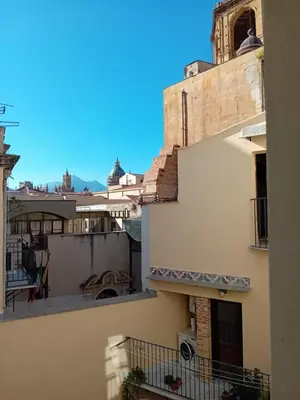 a view from the balcony of a building at Vernagallo's House 2 in Palermo