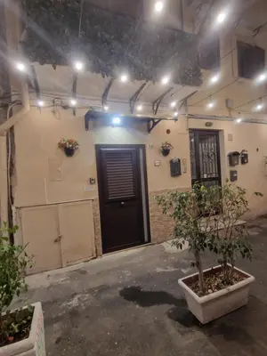 a building with a door and a plant in a pot at Love is in the air in Palermo
