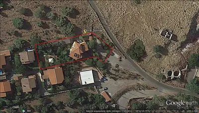 an aerial view of a house in a field at Villa Soliva - Mare e Panorama Unico in Mondello