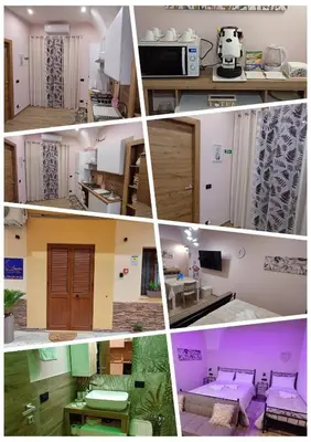 a collage of photos of a kitchen and a room at Sogni D'oro 01 in Partinico