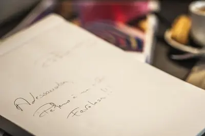 a piece of paper with a handwritten note on it at BB 22 Palace in Palermo