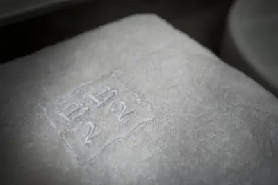 a close up of a piece of white paper at BB 22 Palace in Palermo