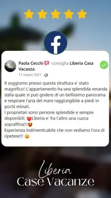 a screenshot of a text message on a cell phone at Liberia vacanze - A POCHI PASSI dal mare in Alcamo