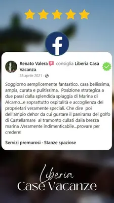 a screenshot of a cell phone with a text message at Liberia vacanze - A POCHI PASSI dal mare in Alcamo