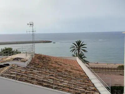 a view of the ocean from the roof of a building at Albachiara in Balestrate