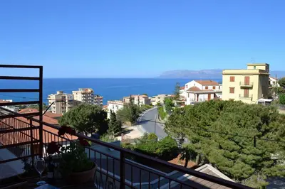 a view of a city from a balcony at Da Jaco in Castellammare del Golfo