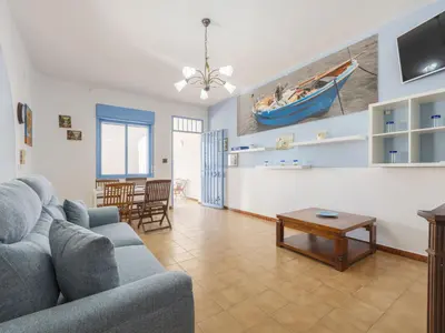 a living room with a couch and a table at Apartment Pietra Marina by Interhome in Balestrate