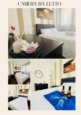 a collage of pictures of a hotel room at Michi House Appartamento in centro a Palermo in Palermo