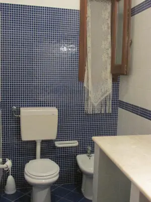 a bathroom with a toilet and a sink at il limone appartamenti 2 in San Vito lo Capo