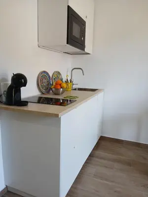 a kitchen with a counter top with a sink at Esse & Emme in Palermo