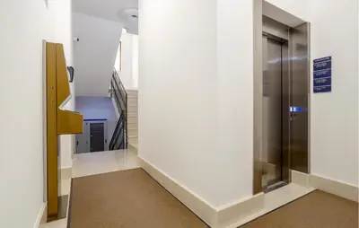 a hallway with a elevator in a building at 1 Bedroom Cozy Apartment In Balestrate in Balestrate