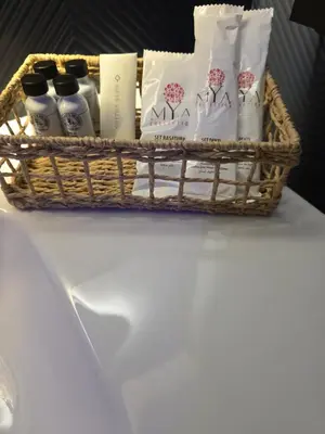 a basket sitting on top of a table at Thaleia Suite & Spa in Palermo