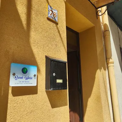 a sign on the side of a building at Sweet World in Terrasini