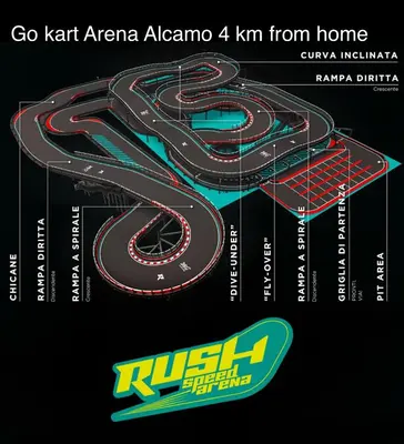 a poster for a race on a race track at Fantastic sea view Via Duchessa in Castellammare del Golfo