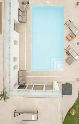 an aerial view of a house with a window at Historic Villa Overlooking Scopello Sea Stacks in Castellammare del Golfo