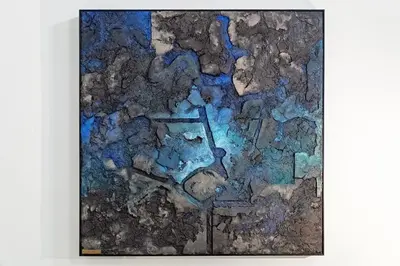 a painting of a stone wall at Loft35 - Loft con Vasca Idromassaggio nel Cuore di Palermo 