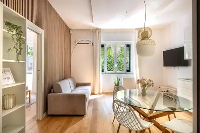 a bathroom with a sink and a glass shower at Lo Jacono Apartments by Wonderful Italy in Palermo