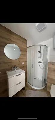 a bathroom with a shower and a sink at Dagma Spa Home Sicilia in Carini