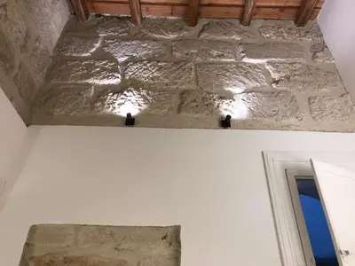 a bathroom with a sink and a mirror at Casa Ricasoli 41 in Palermo
