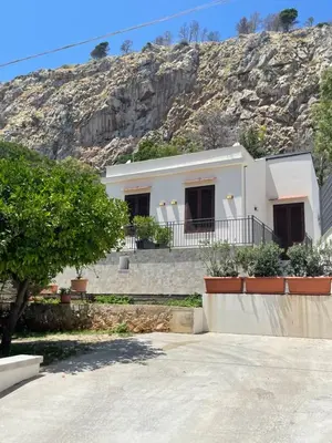 a house on the side of a mountain at Casa Carmela Mondello in Palermo