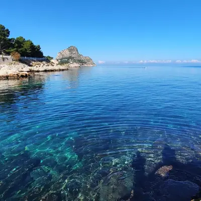 a view of a large body of water at A' Terrazza in Santa Flavia
