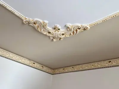a coffered ceiling with a white ceiling at Charming Historic Villa in Vita, Sicily - Your Home Away from Home in Vita