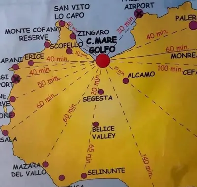 a close up of a map of europe at La casa di Tiziana in Castellammare del Golfo