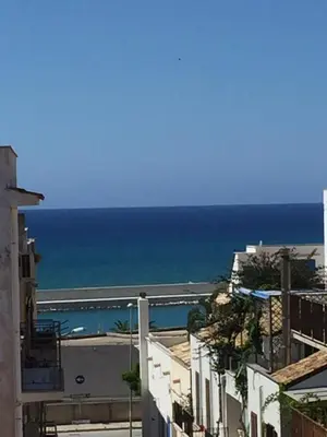 a view of the ocean from a building at Dall'Orso Grigio in Balestrate