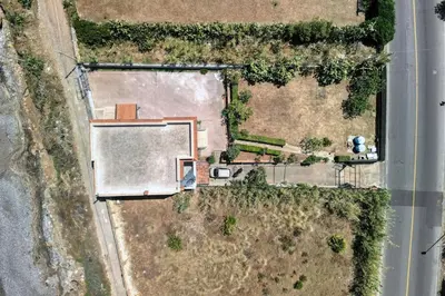 an overhead view of a house on the side of a road at Villa Mare Blu in Ficarazzi