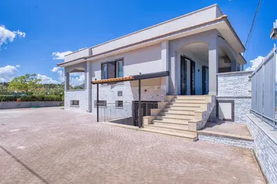 a rendering of a house with a driveway at Villa Mare Blu in Ficarazzi