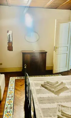 a shower stall in a bathroom with a shower at La Suite nel Centro di Palermo in Palermo
