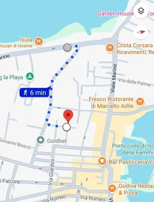 a map of the city of paris with attractions at Casa Pino in Isola delle Femmine