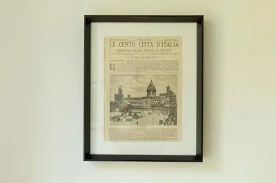 a framed picture of the old city of dublin at Limes in Palermo