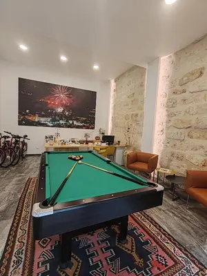 a billiard room with a pool table in it at Cielo D'Alcamo Palazzo Mazzini in Alcamo