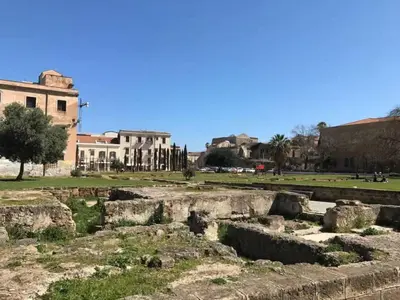 an amphitheatre in the ruins of a building at Cortile Galletti - Cool Flat with Private Courtyard in Palermo