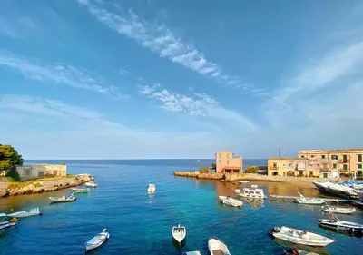a group of boats in a body of water at Solemar Sicilia - Casa Sabine in Santa Flavia