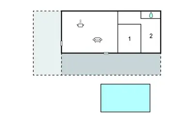 a diagram of a dresser with a ruler at Amazing Home In Caccamo in Caccamo