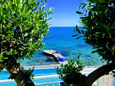 a view of the ocean from a resort at Pearl in Santa Flavia
