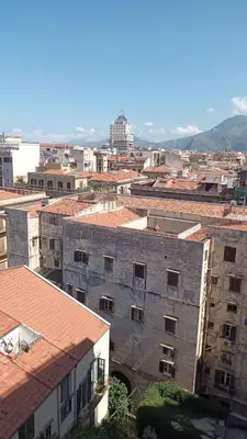 a view of a city with buildings at dimora sammartino in Palermo