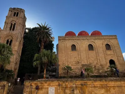 a group of people standing in front of a cathedral at Dimora Dodici, Heritage and Contemporary Design in Palermo