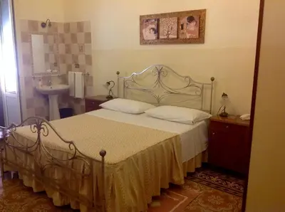 a wooden podium in a room with at Albergo Cavour in Palermo