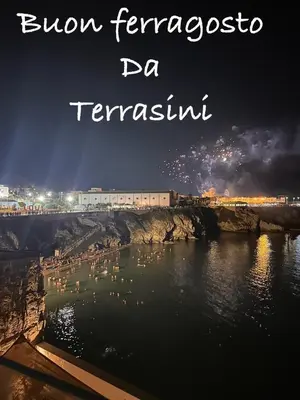 a view of a river with fireworks in the sky at Fiori d'Arancio in Terrasini
