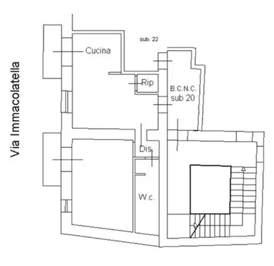 a floor plan of a house at BB4U Apartments in Palermo