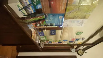 a stair case with a bunch of boxes on it at B&B Cinisi Vacanze in Cinisi