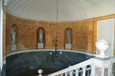 a view from the floor of a building with a mosaic floor at La Suite del Principe con parcheggio incluso in Palermo