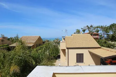 a view from the roof of a house at Casa Vacanze Roccella Beach in Campofelice di Roccella