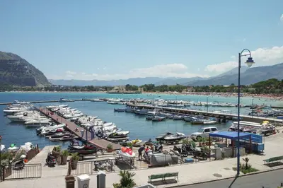 a group of boats docked at a marina at Nonna Anna Rooms in Palermo