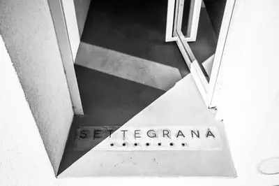 a sign that says sept termana on a floor at Settegrana in Cinisi